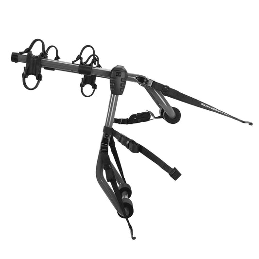 Car Rack, Hollywood Racks Baja 2-Bike, Trunk Mount Rack, Bikes: 2, Silver/Black