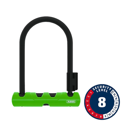 Abus, Ultra 410K Mini, U-Lock, Key, 12mm, 150x180mm, 5.9''x7'', SH34, Green