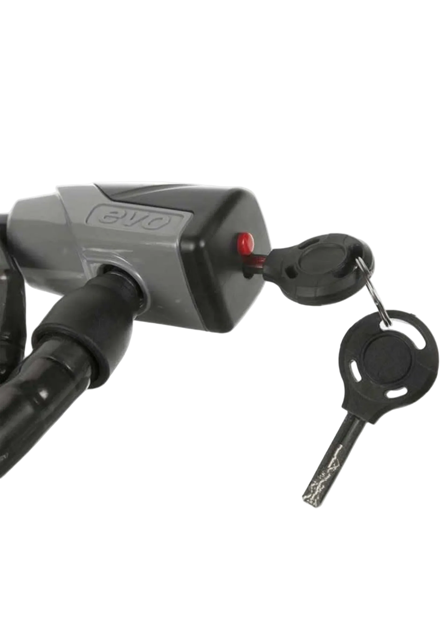 Lock, EVO Lockdown Armored cable, key, 18mm, 100cm, 39", Black