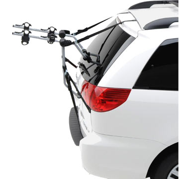 Car Rack, Hollywood Racks Baja 2-Bike, Trunk Mount Rack, Bikes: 2, Silver/Black