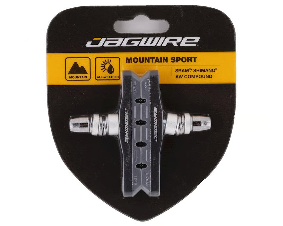 Brake Pads V- Brake, Jagwire Mountain Sport, all Weather (AW) , Black