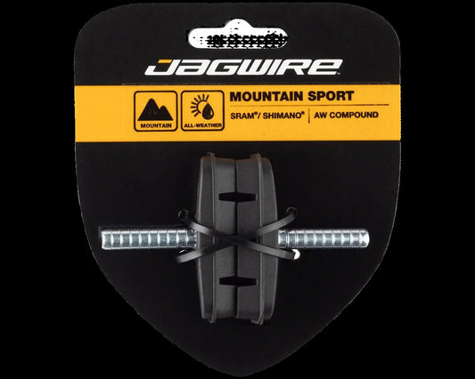 Brake Pads Cantilever, Jagwire Mountain Sport, Center post, 53mm, All Weather Black